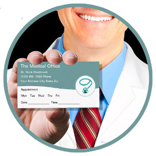 Tarjetas de visita de cita para pacientes de Offic