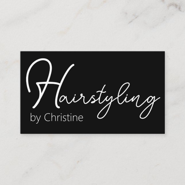Tarjetas de visita de citas de moda de Hairstylist (Anverso)