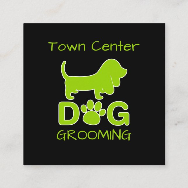 Tarjetas de visita de citas Trendy Dog Grooming (Anverso)