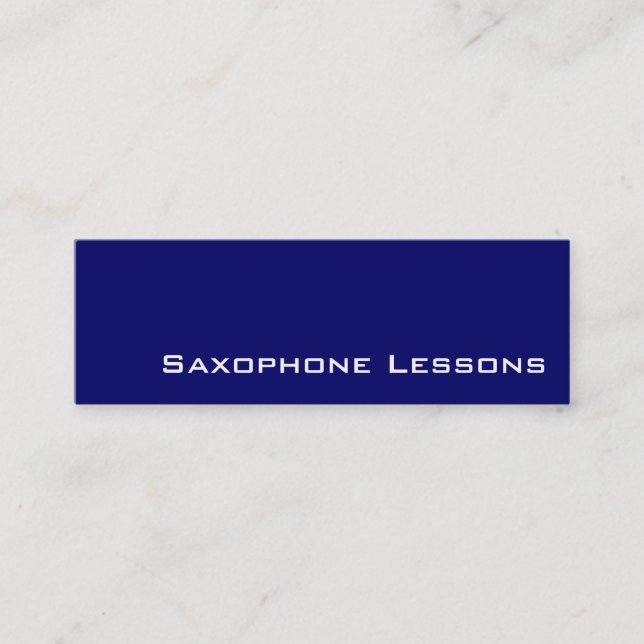 Tarjetas de visita de clases de saxofón blanco de  (Anverso)