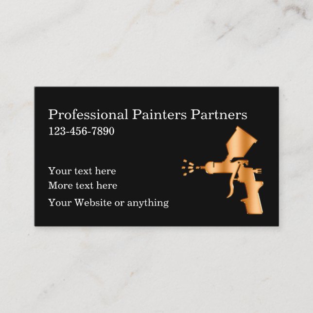 Tarjetas de visita de Classy Painter Services (Anverso)