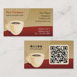Tarjetas de visita de Coffee Shop