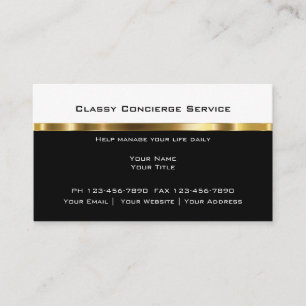 Tarjetas de visita de conserje de alta gama