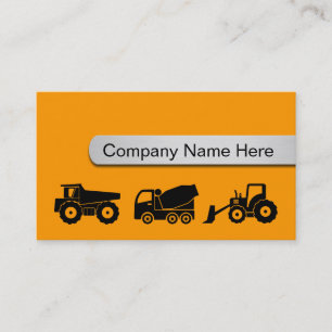 Tarjetas de visita de construcción