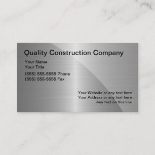 Tarjetas de visita de construcción