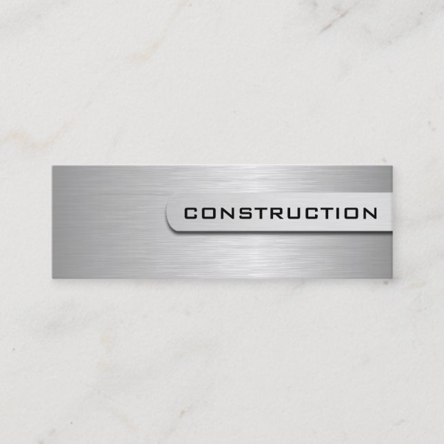 Tarjetas de visita de construcción (Anverso)
