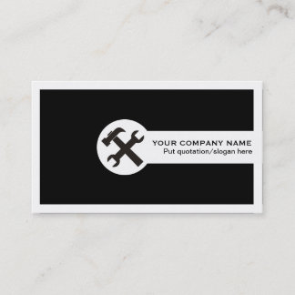 Tarjetas de visita de construcción - blanco negro