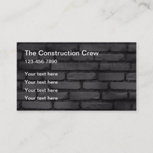 Tarjetas de visita de construcción de paredes de l