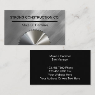 Tarjetas de visita de construcción metálica de Gua