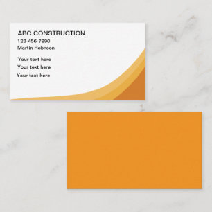 Tarjetas de visita de construcción simples en negr