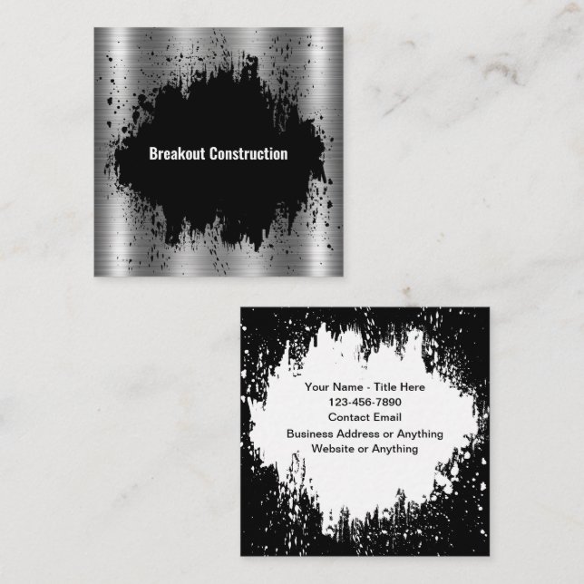 Tarjetas de visita de construcción únicas de Guay (Anverso / Reverso)