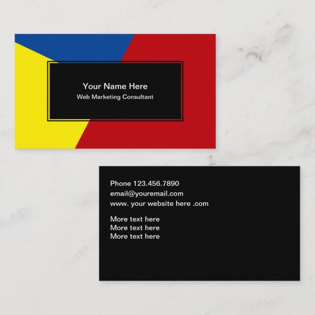 Tarjetas de visita de consultor de marketing tecno (Anverso / Reverso)