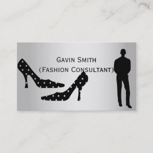 Tarjetas de visita de Consultor de Moda Silver