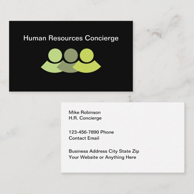 Tarjetas de visita de Consultor de Recursos Humano (Anverso / Reverso)