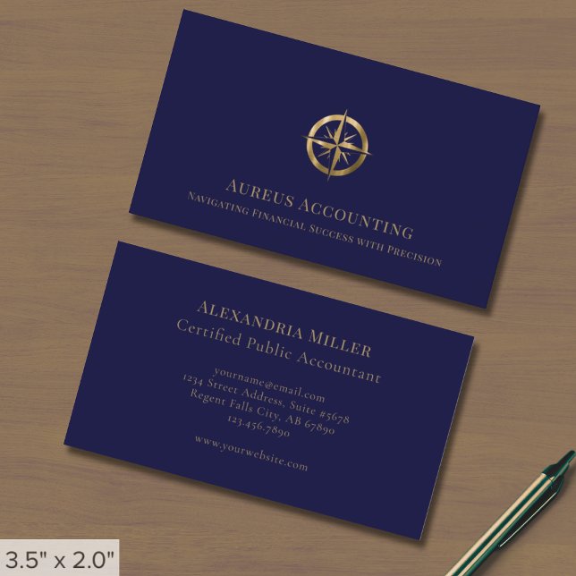Tarjetas de visita de contabilidad elegantes (Subido por el creador)