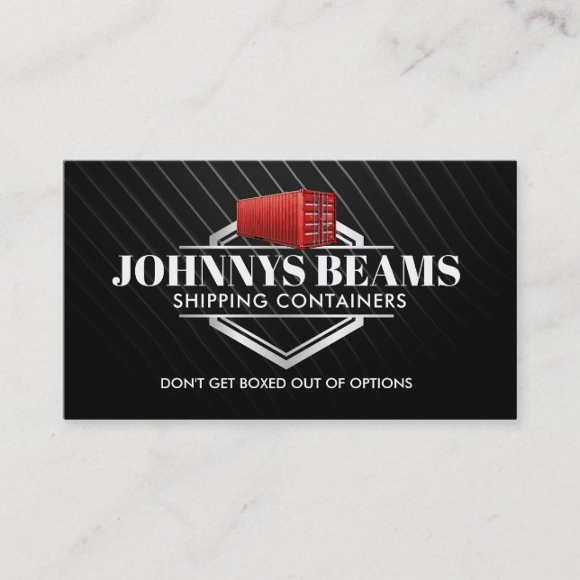 Tarjetas de visita de contenedores de envío (Anverso)