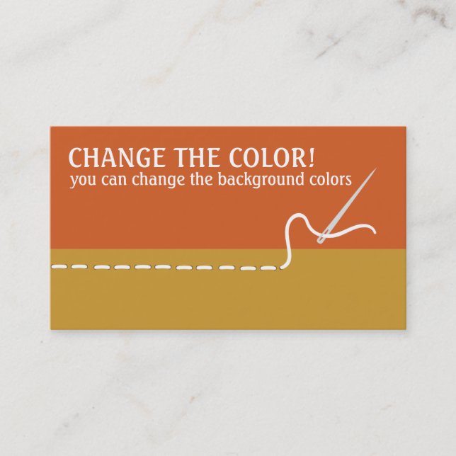 Tarjetas de visita de costura de costura del hilo (Anverso)