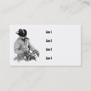 TARJETAS DE VISITA DE COWBOY/HORSEBACK/ART