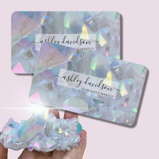 Tarjetas de visita de Crystal Quartz rosa de bonit
