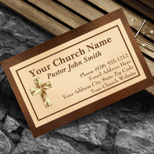 Tarjetas de visita de cuero de oro del Pastor de l