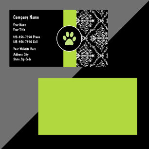 Tarjetas de visita de cuidado de mascotas