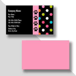 Tarjetas de visita de cuidado de mascotas