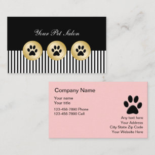 Tarjetas de visita de cuidado de mascotas
