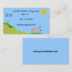 Tarjetas de visita de cuidado de niños simples
