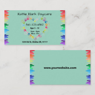 Tarjetas de visita de cuidado de niños simples