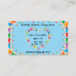 Tarjetas de visita de cuidado de niños simples