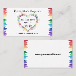 Tarjetas de visita de cuidado de niños simples