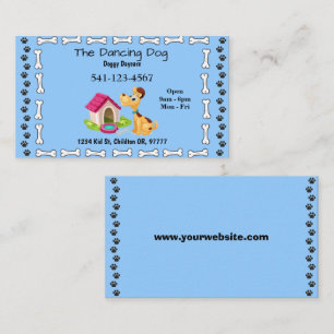 Tarjetas de visita de cuidado diurno simple para p