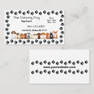 Tarjetas de visita de cuidado diurno simple para p