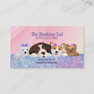 Tarjetas de visita de cuidados diurnos para perros