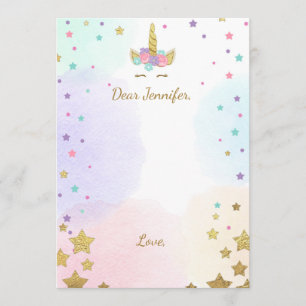 Tarjetas de visita de cumpleaños de Unicornio Chic