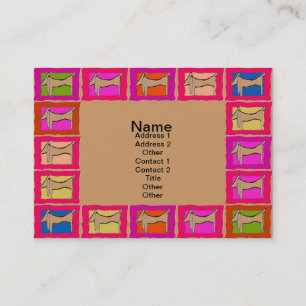 Tarjetas de visita de Dachshund Quilt