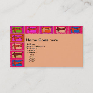 Tarjetas de visita de Dachshund Quilt