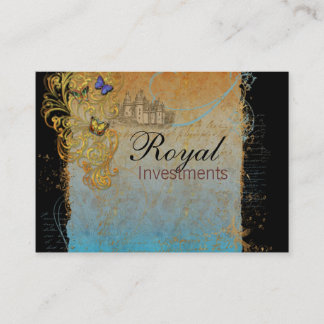 Tarjetas de visita de desplazamiento francés Royal