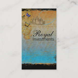 Tarjetas de visita de desplazamiento francés Royal