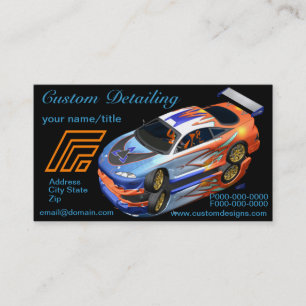 Tarjetas de visita de detalle autos de encargo