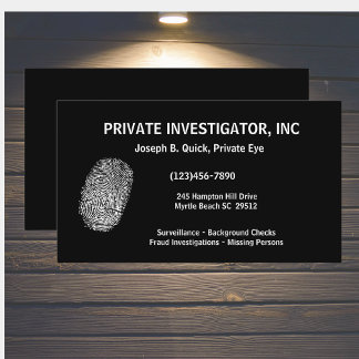 Tarjetas de visita de detective privado