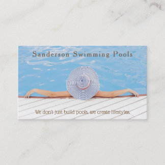 Tarjetas de visita de diseñador de la piscina
