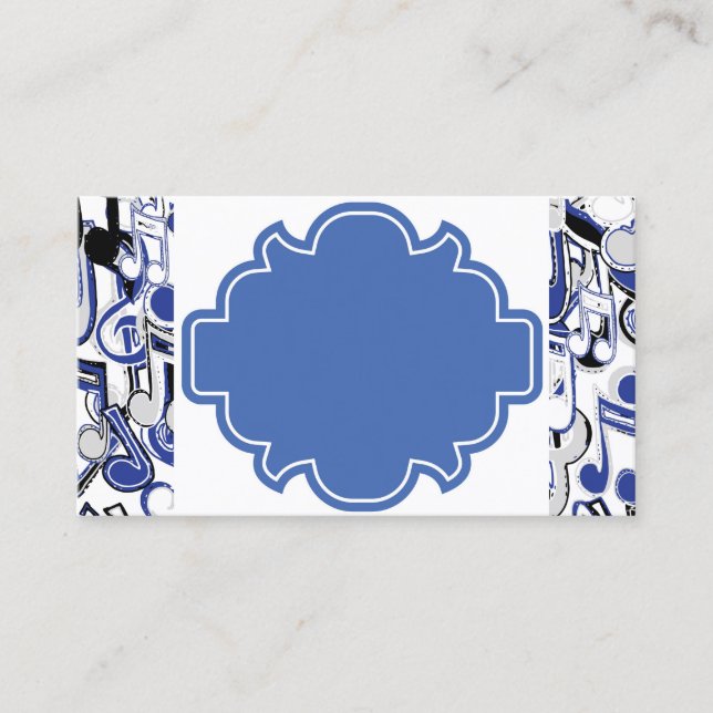 Tarjetas de visita de diseño azul (Anverso)