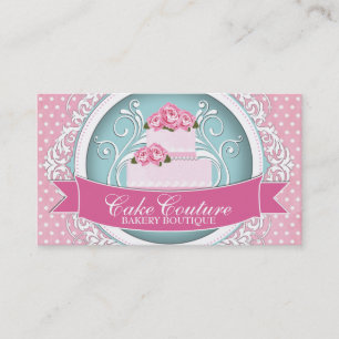 Tarjetas de visita de diseño de pasteles clásica