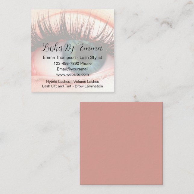 Tarjetas de visita de diseño Eyelash Stylist Trend (Anverso / Reverso)