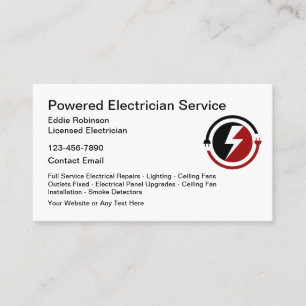 Tarjetas de visita de diseño moderno para electrod