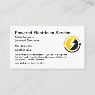 Tarjetas de visita de diseño moderno para electrod