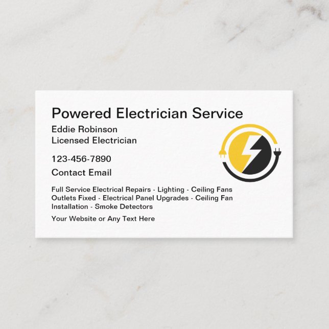 Tarjetas de visita de diseño moderno para electrod (Anverso)