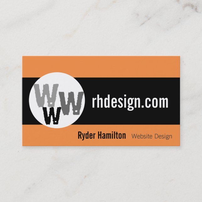 Tarjetas de visita de diseño web (Anverso)