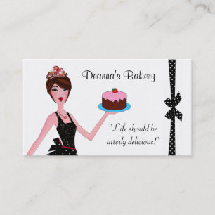 Tarjetas de visita de DIVAlicious de los pasteles